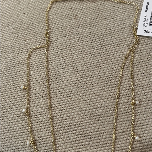 Kendra Scott Elisa Pearl & Drusy Stone Adjustable Layered Necklace/NWT - Picture 6 of 14